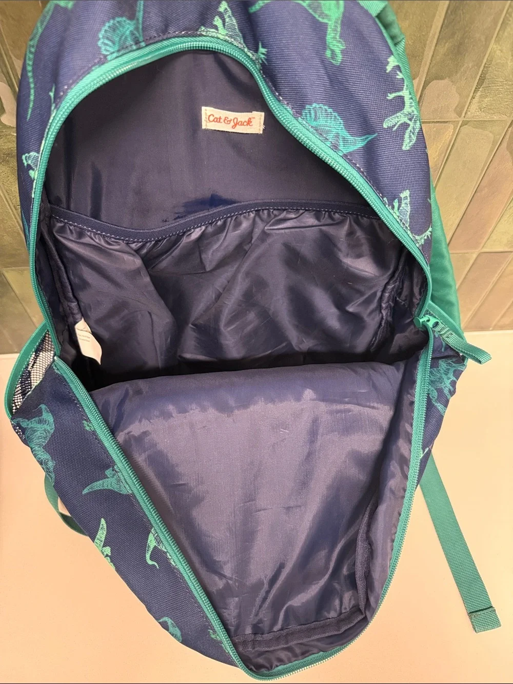 Kids Dinosaur Print Navy & Green Cat & Jack Backpack